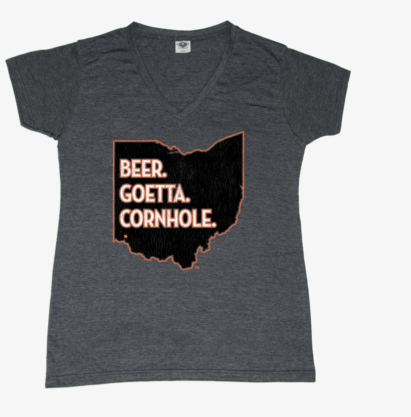 Ohio Ladies' V-neck Tee - Ohio Ladies V-neck, transparent png