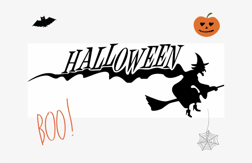 Wall Sticker Halloween Clipart Logo Wall Decal Clip - Happy Halloween Png Text, transparent png