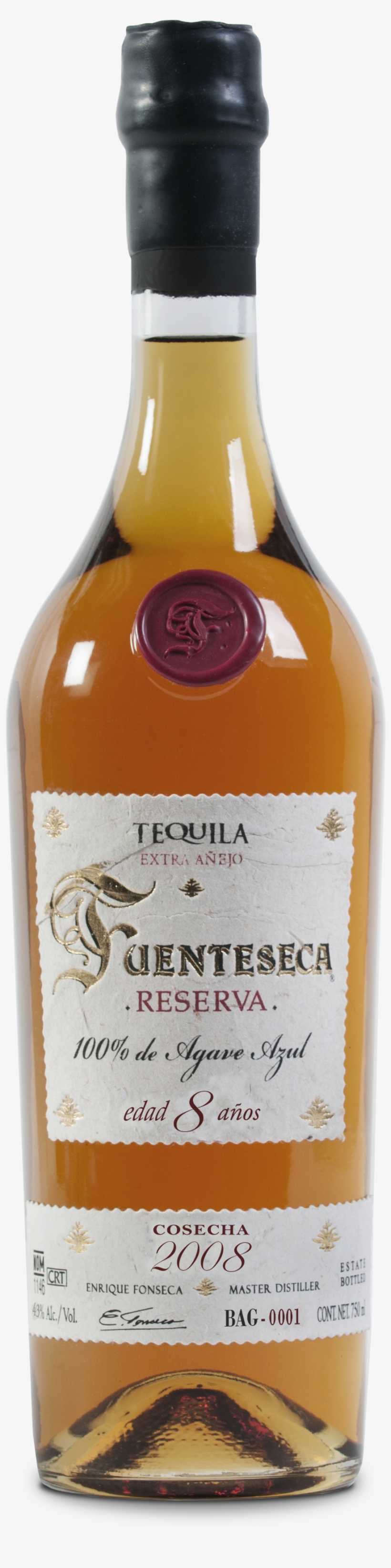 Bottle Shot - Fuenteseca 11yr Extra Anejo, transparent png