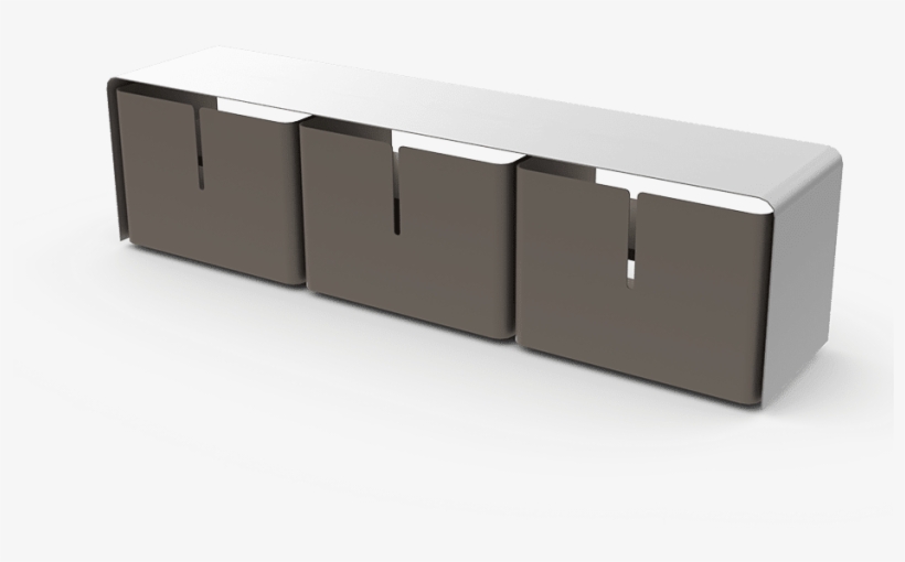 Meuble Tv Barber - Barber Television Table - 3 Drawers - W 160 Cm By Matière, transparent png