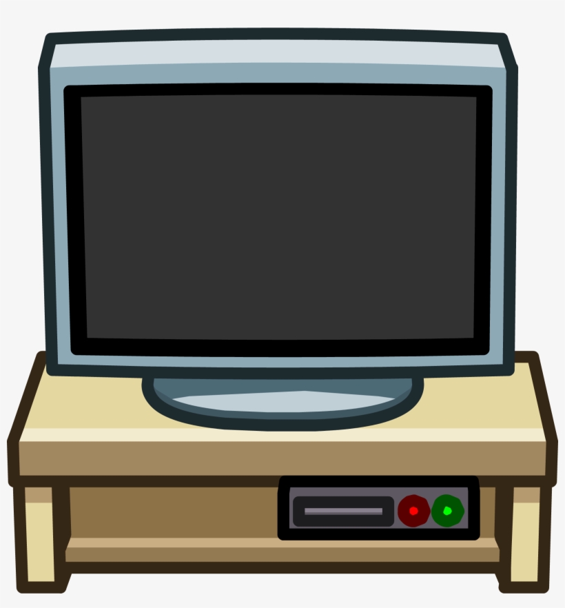 Gray Tv Stand Club Penguin Wiki Fandom Powered By Wikia - Club Penguin Furniture Tv, transparent png