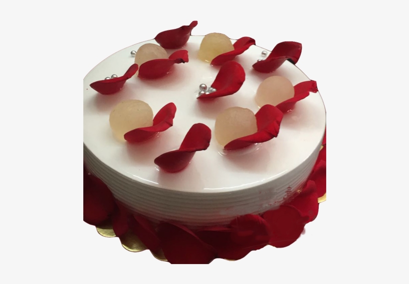 Rose Petal White Cake - Cake, transparent png
