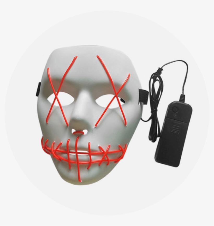 The Purge Led Light Up Mask - Mask, transparent png