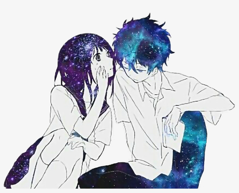 Report Abuse - Anime Galaxy Couple, transparent png