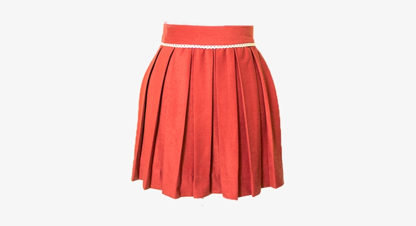 Holly Berry Red Sweet Pleat Skirt - A-line, transparent png