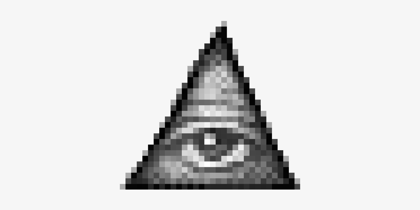 If You Follow My Blog More Than You Follow The Gurps - Illuminati Pixel Art Black And White, transparent png