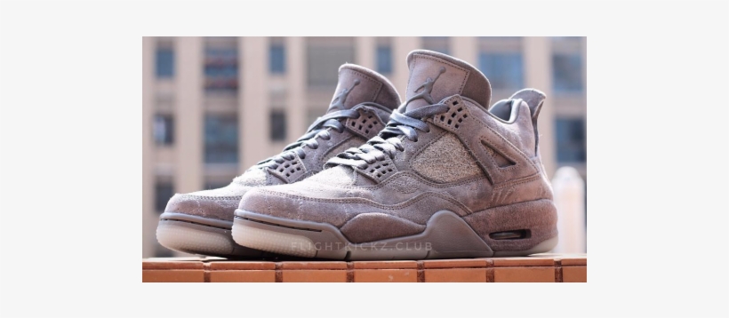 Kaws X Air Jordan 4 Cool Grey, transparent png