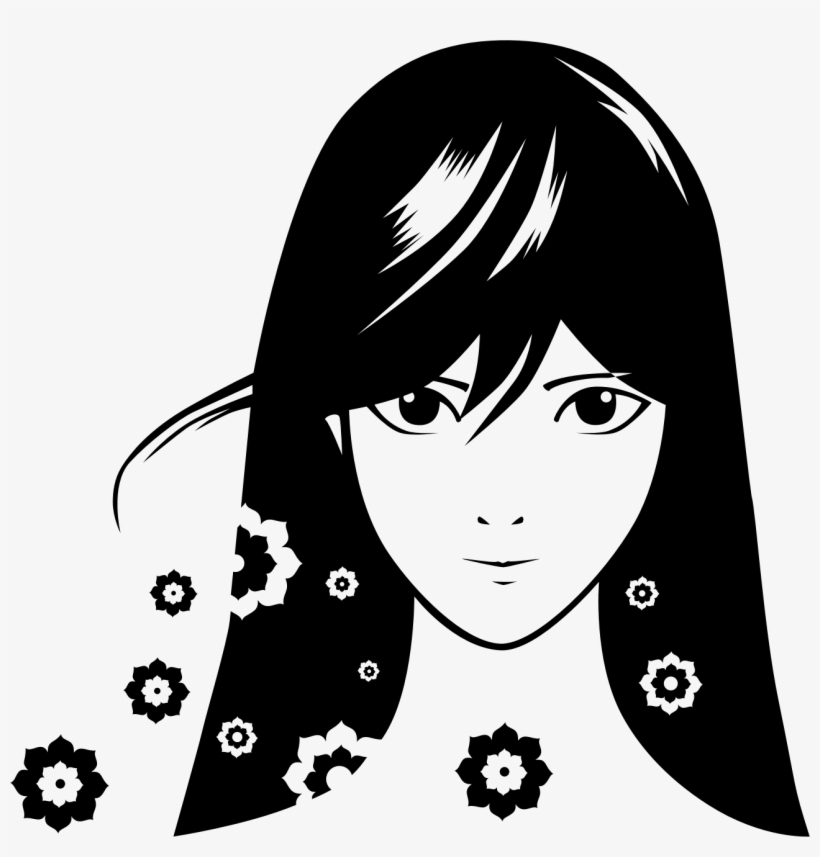 This Free Icons Png Design Of Manga Girl Silhouette, transparent png