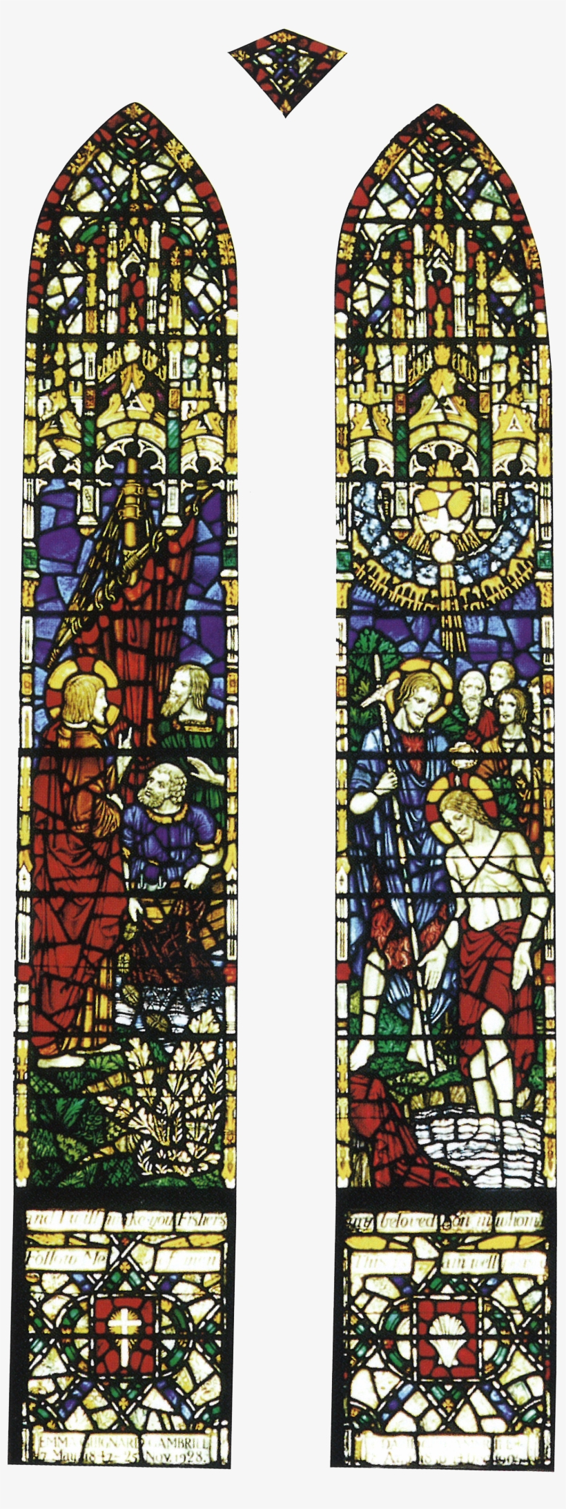 Brings Down The Holy Spirit In The Form Of A Shaft - Stained Glass, transparent png