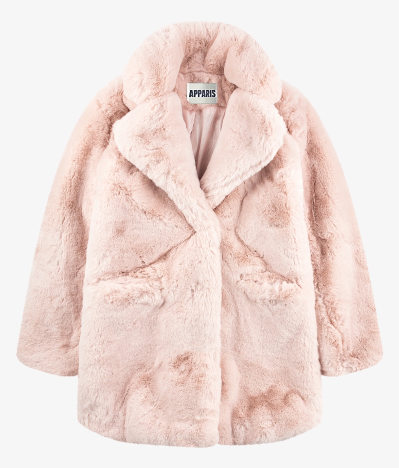 Sophie Blush Oversized Faux Fur Coat - Fake Fur, transparent png