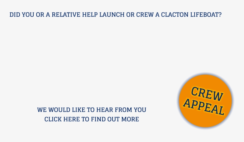 Crew Appeal We Would Like To Hear From You Click Here - Rnli Clacton-on-sea Lifeboat Station, transparent png