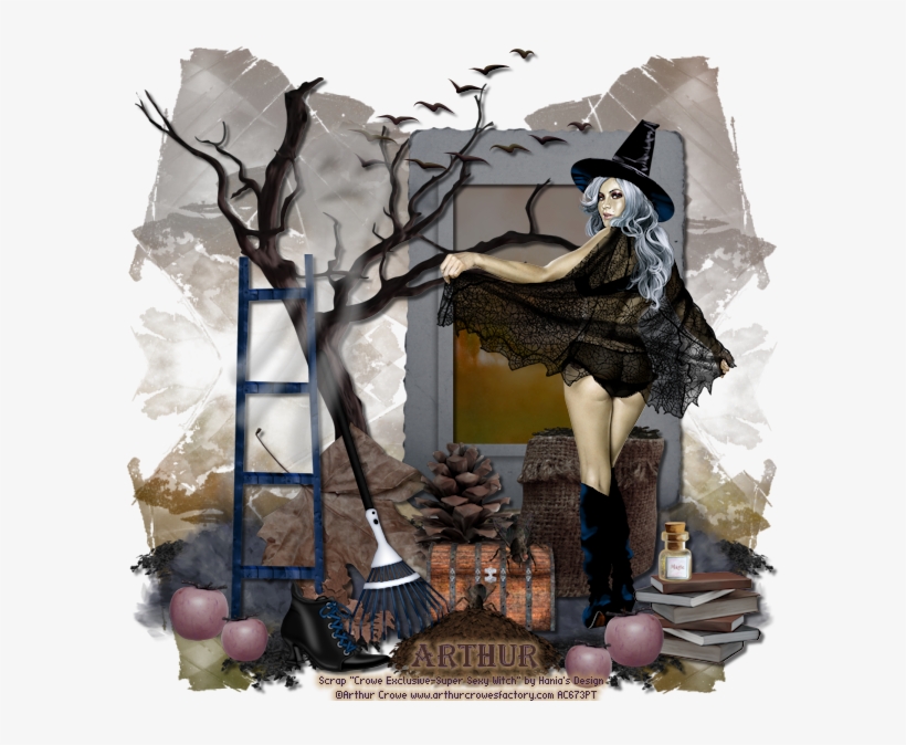 Ptu Tutorial "super Sexy Witch" - Illustration, transparent png