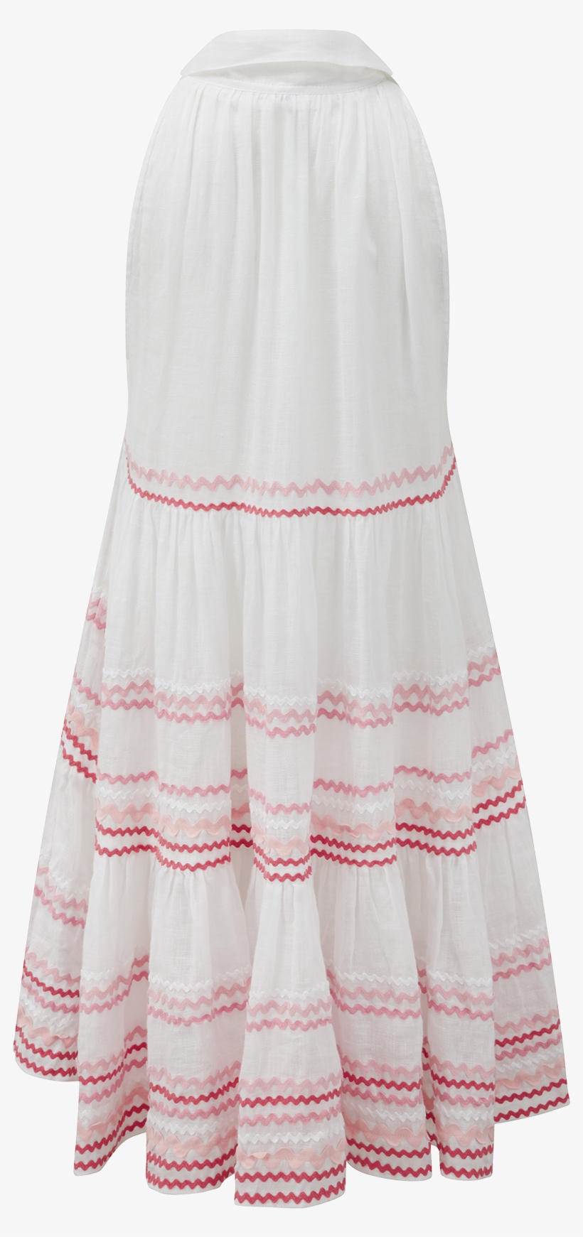 Ric Rac Baby Doll Pink And White Linen Dress - A-line, transparent png