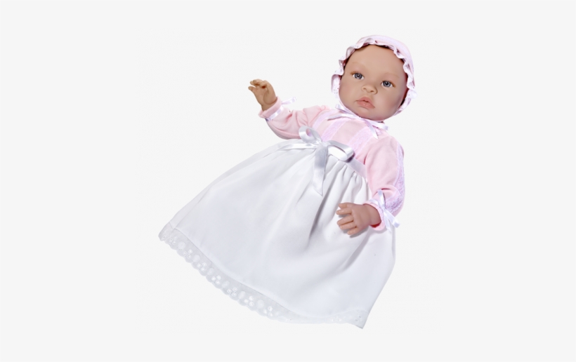 Real Baby Dolls - Muñeca Así 46 Cm - Leo Con Faldón Piqué Blanco Punto, transparent png