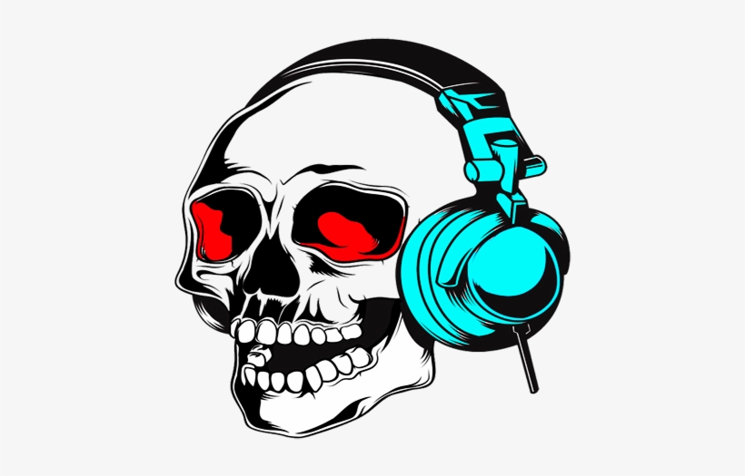 Best Cheap Over Ear Headphones - Creative Skull Png, transparent png