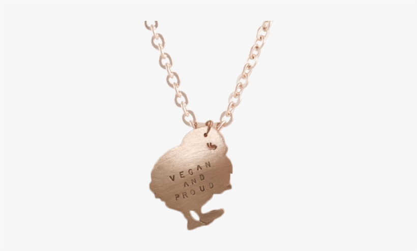 'vegan And Proud' Chickie Pendant Necklace - Anita Ko Heart Necklace Diamond, transparent png