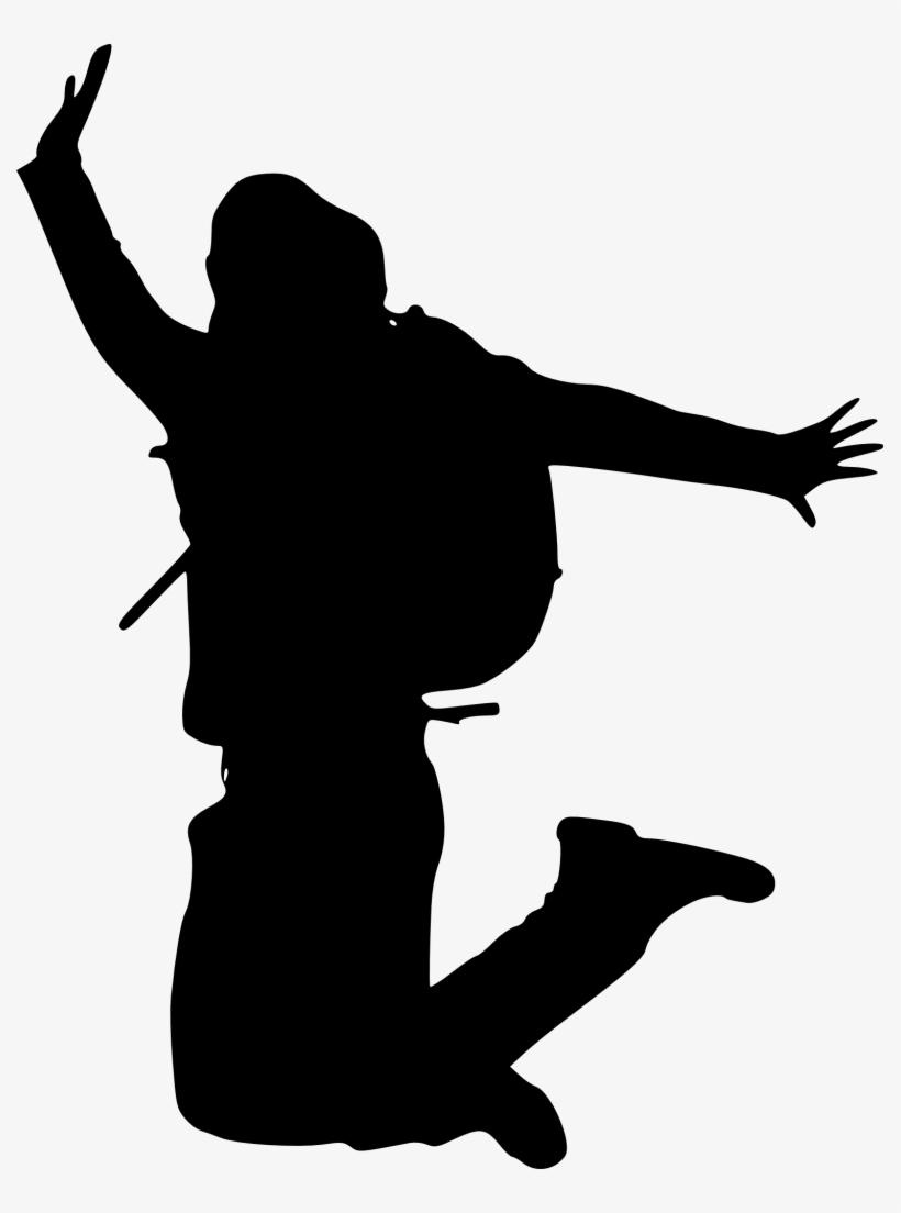 Jumping Silhouette Png For Kids - Silhouette, transparent png