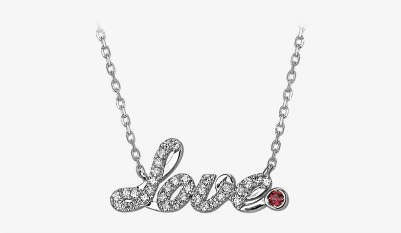 Fine Jewelry - Love Script Necklace, transparent png
