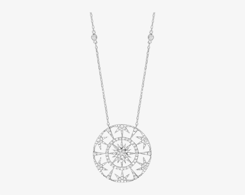Gold And Diamonds Sun Necklace - Necklace, transparent png