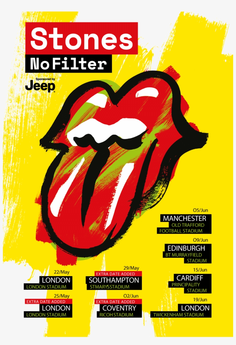 Rolling Stones Tour 2018 Support, transparent png