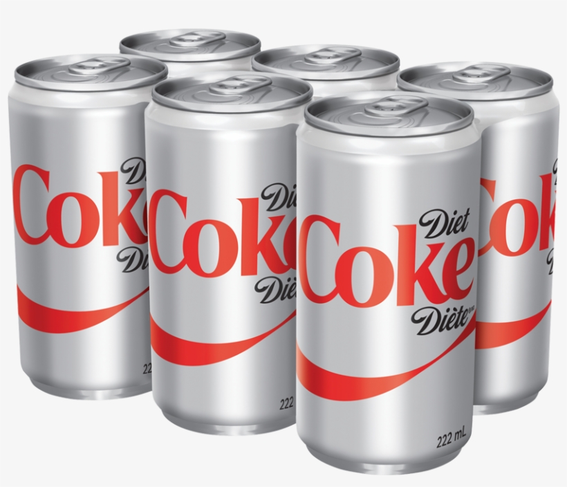 Product Image - Coca-cola Diet Coke 6x222ml, transparent png