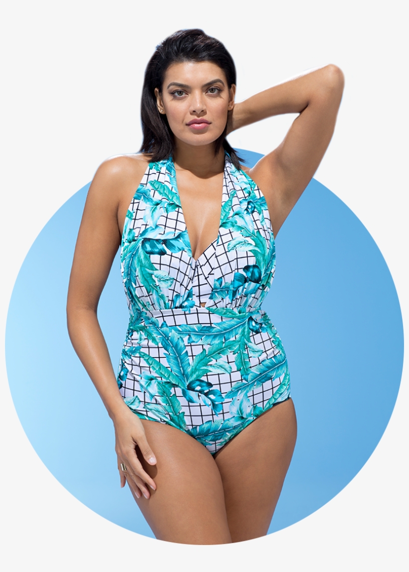 Plus Size Swimwear • Tankini Swimwear • One Piece Swimwear - Swimsuit, transparent png