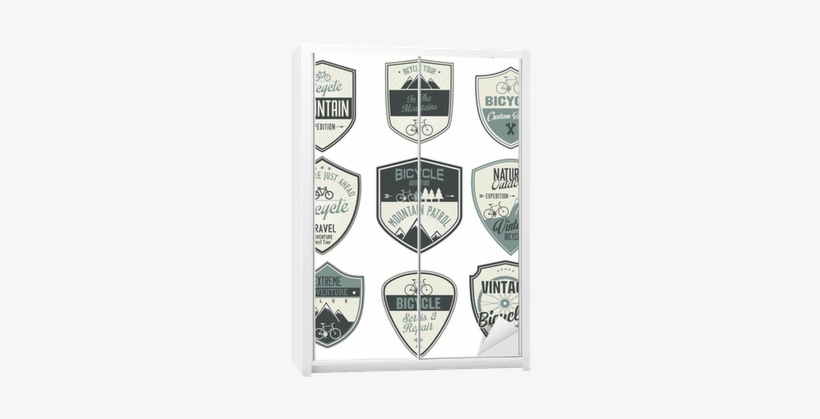 Bicycle Retro Vintage Badge Collection Wardrobe Sticker - Poster, transparent png