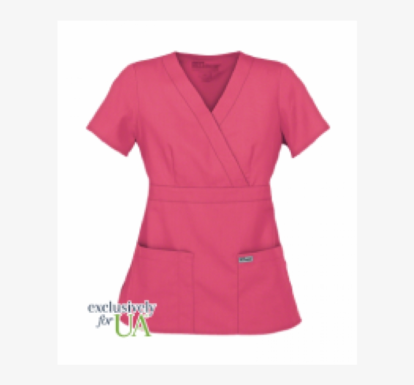 Pink Women's Wrap Scrub Top Malta, Medical Malta, View Grey's Anatomy Pink Quartz Scrubs
