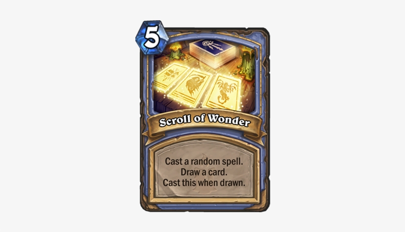 Scroll Of Wonder Card - Scroll Of Wonder Hearthstone, transparent png