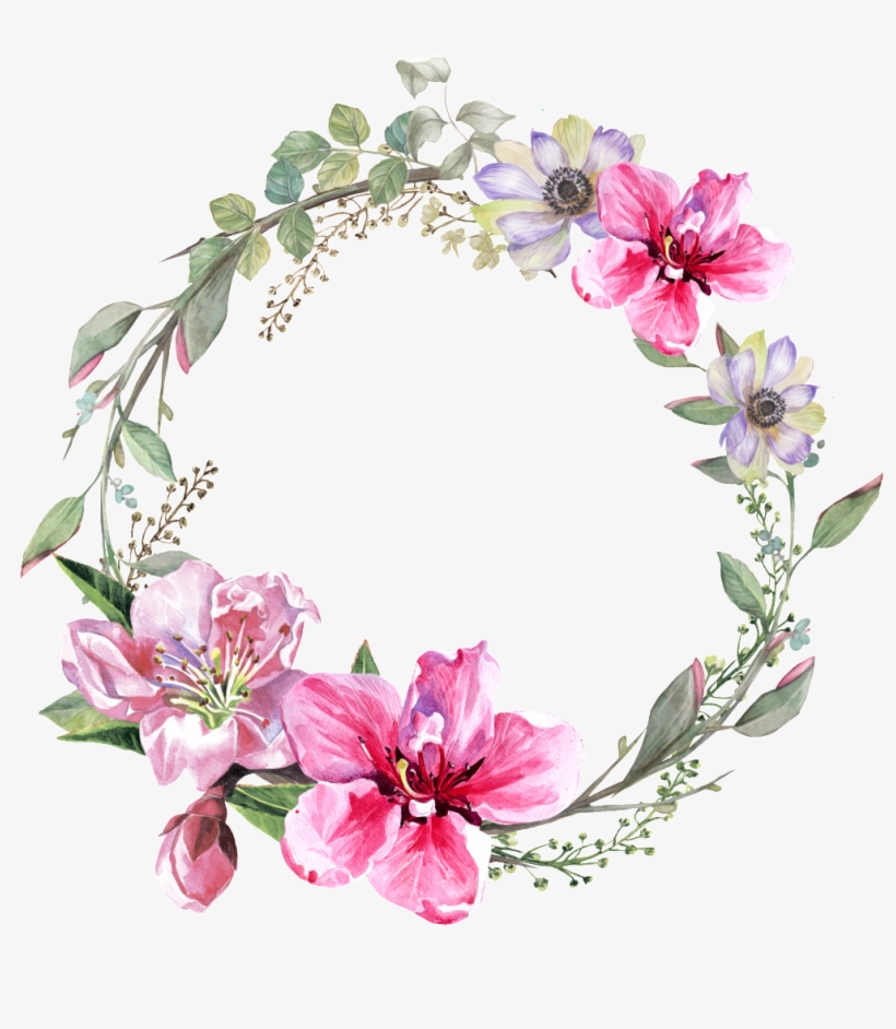 Wedding Logo Wreath Cartoon Transparent - Peach Blossom, transparent png