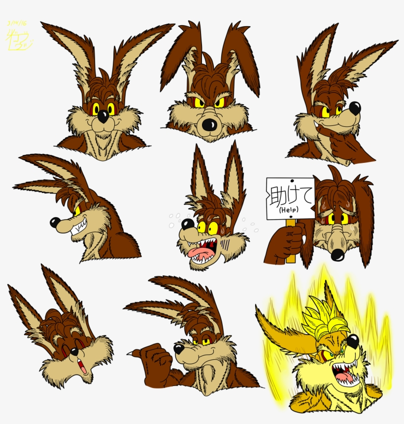 Dragon Ball Wile E Expressions, transparent png