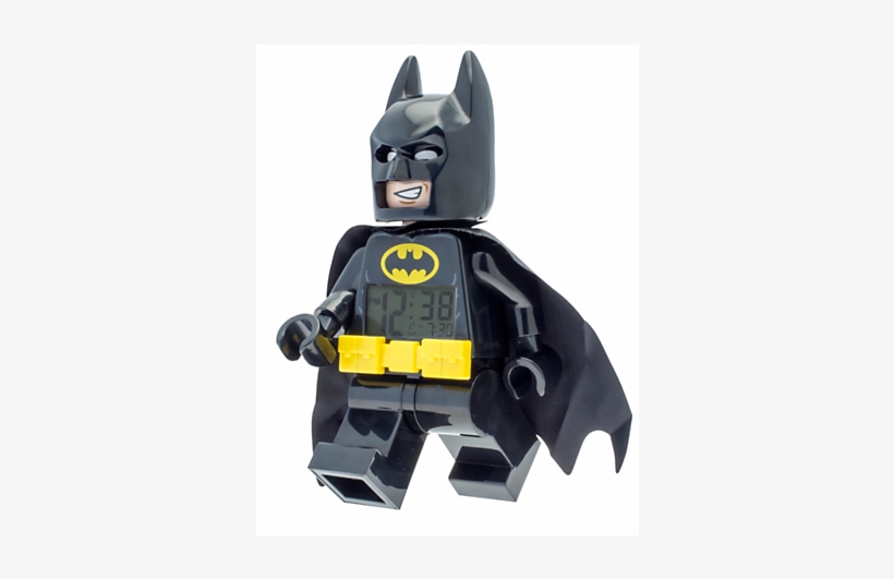 To 'snooze,' All You Have To Do Is Push Down On Lego - Lego Batman Movie Batman Minifigure Clock, transparent png