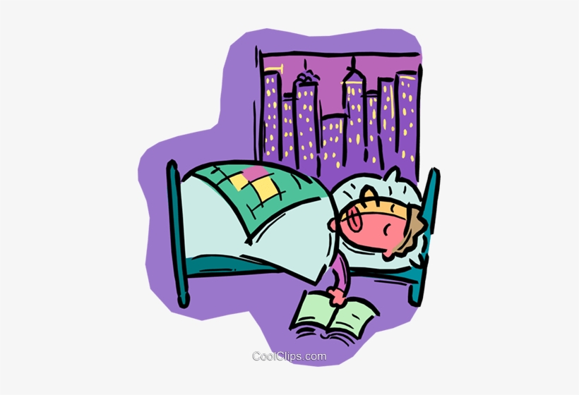 Person Sleeping In Bed Royalty Free Vector Clip Art - Person Sleeping In Bed, transparent png