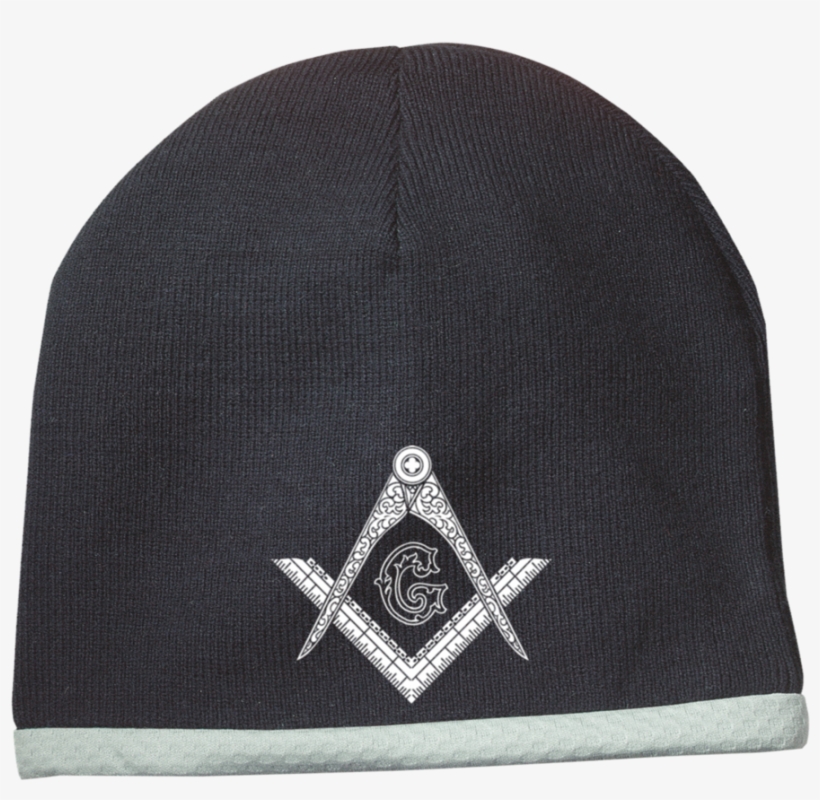 Square & Compass Beanie - 65432n1 - Motocycle - 5up 1down - Performance Knit, transparent png