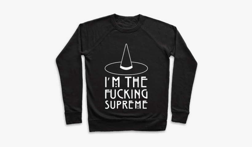 I'm The Fucking Supreme Parody White Print Crewneck - You Are Dead Inside But It's Christmas, transparent png