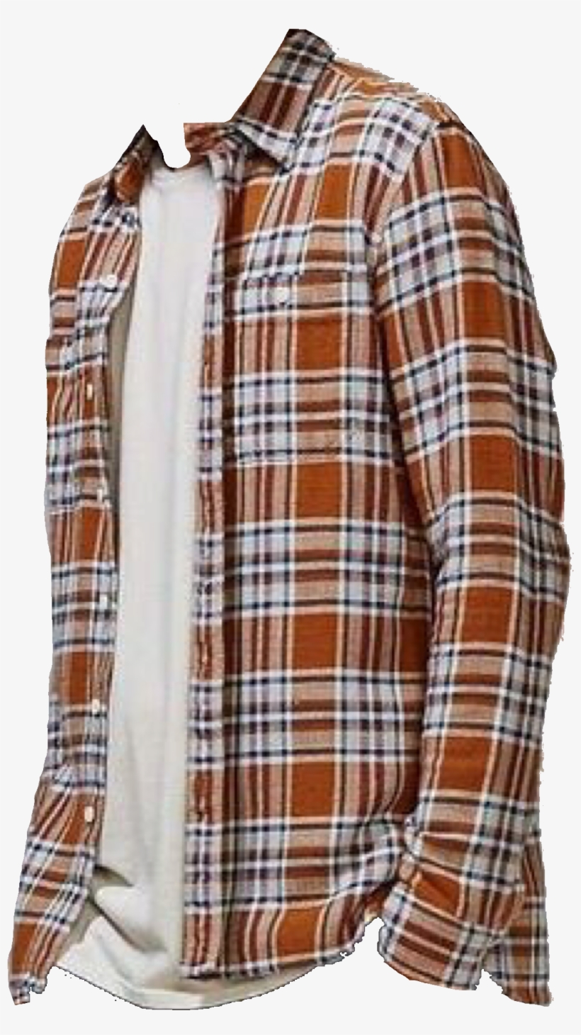 Orange Flannel / Polyvore Orange Clothes, Aesthetic - Clothing, transparent png