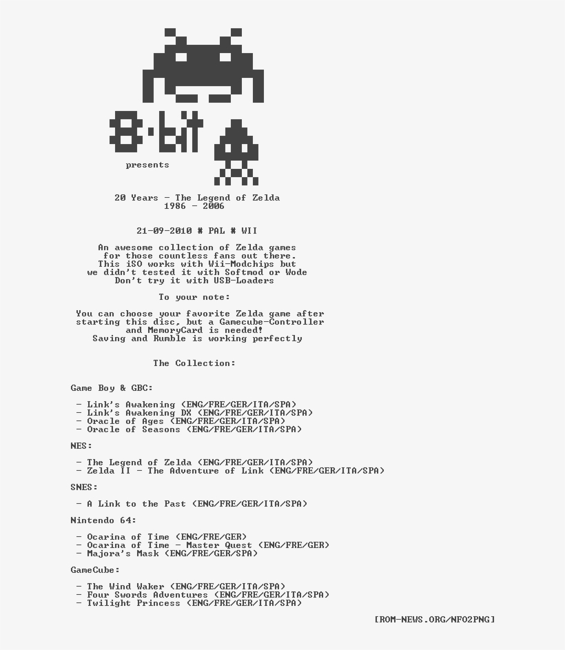Legend - Of - Zelda - Pal - Multi - - Space Invaders Sprites, transparent png