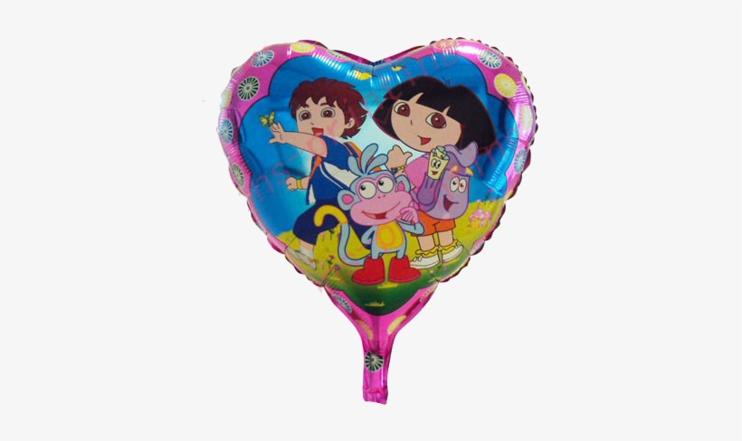 Dora Diego 19" Heart Shaped - Dora Balloons, transparent png