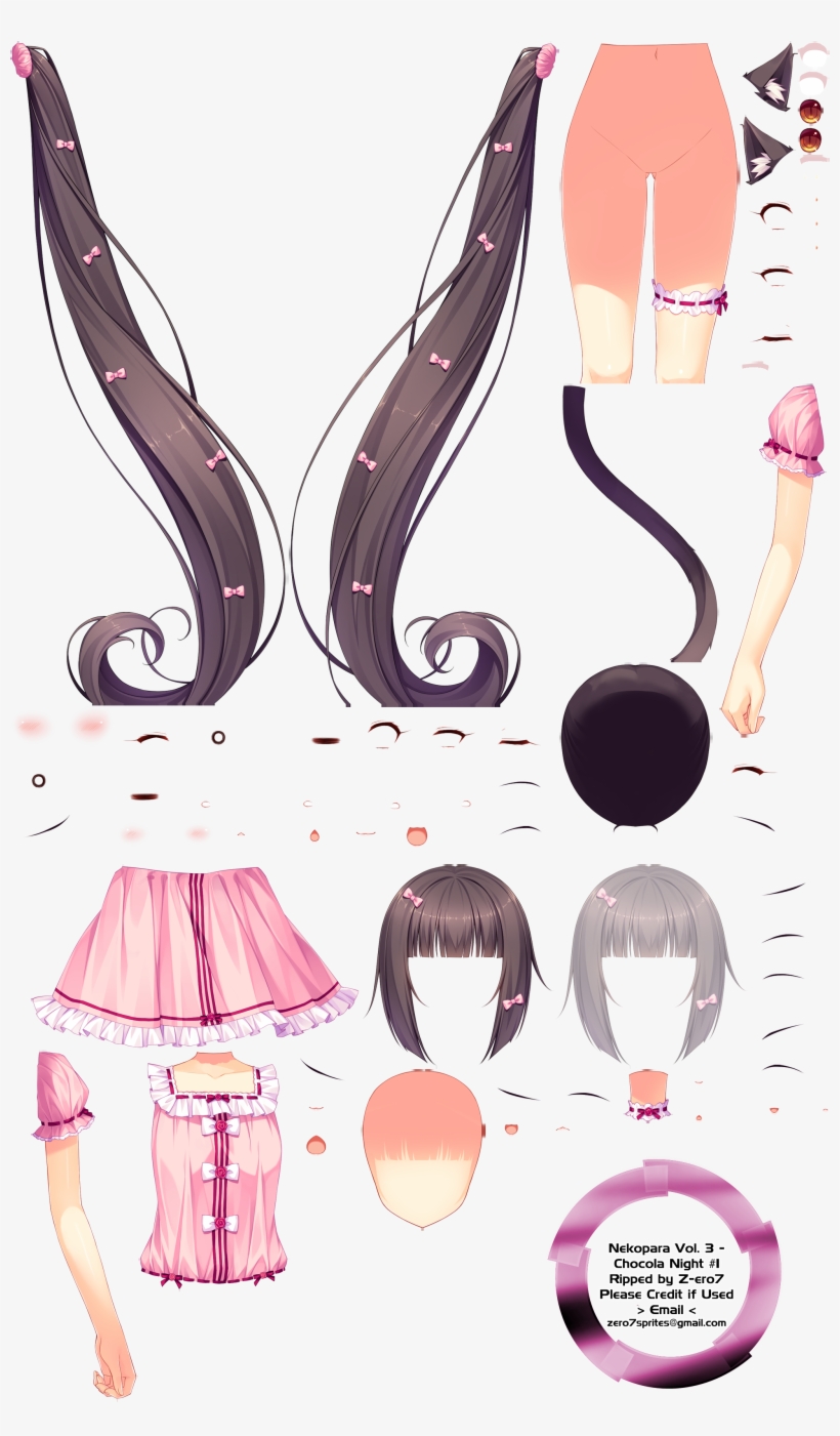 Click For Full Sized Image Chocola Night - Nekopara Vol 1 Sprites, transparent png