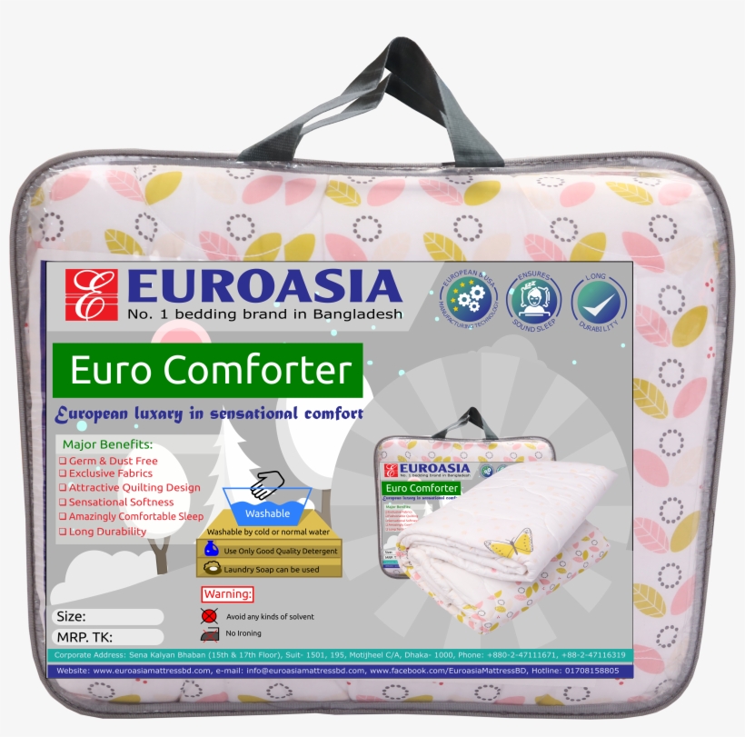 Euroasia Comforter - Mattress Manufacturers In Bangladesh, transparent png