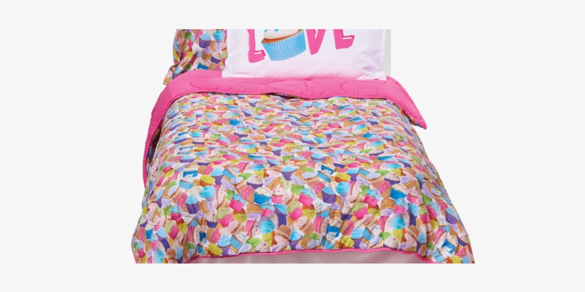 Fresh Cupcake Comforter Set Cupcakes Xl Twin Iscream - Iscream Colorful Cupcakes 70" X 28" Faux Sherpa-lined, transparent png