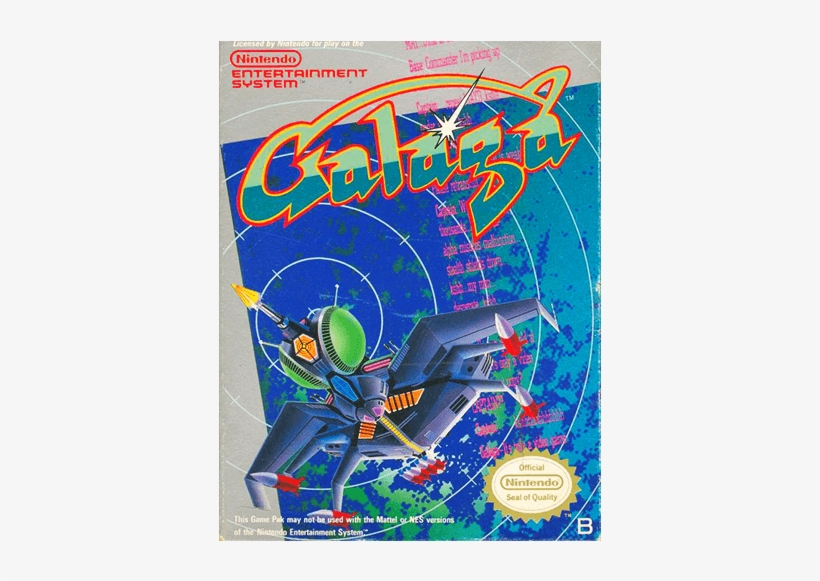 Nintendo - Galaga - Galaga Cover Art Nes, transparent png