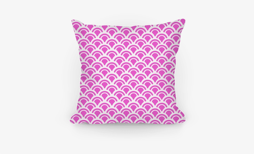 Pink Mermaid Scales Pattern Pillow - Pillow, transparent png
