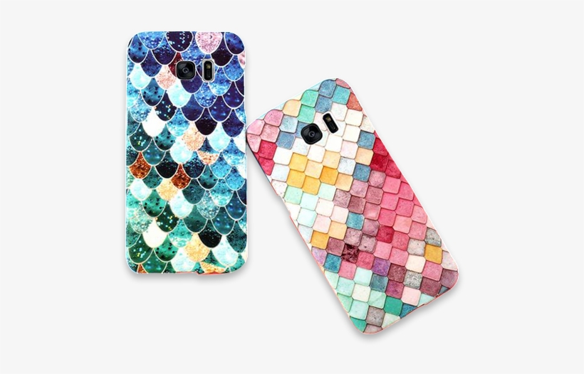 Luminous Fish Scale Phone Shell Cases For Samsung - Motifs Set De Cartes De Vœux Mermaid Tiffany Von Juniqe, transparent png