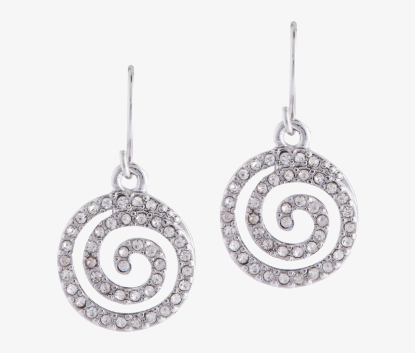 Roll Over Image To Zoom In - Pavé Swirl Earrings, transparent png