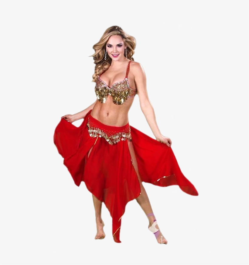 Belly Dancer Halloween Costume, Red Costume, Belly - Belly Dancer Halloween Costume, transparent png