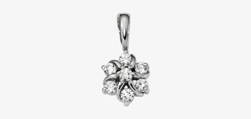7mm 14k White Gold Diamond Pendant - .25 Dwt, transparent png