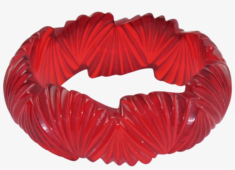 Rare Vintage Candy Apple Red Bakelite Bracelet Bangle - Bracelet, transparent png