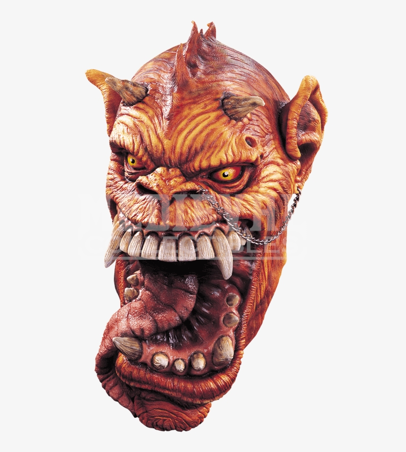Rubie's Lucifer Adult Latex Demon Devil Mask, transparent png