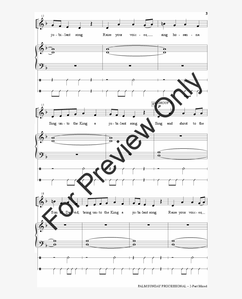 Palm Sunday Processional Thumbnail - Revelation Song Satb Sheet, transparent png